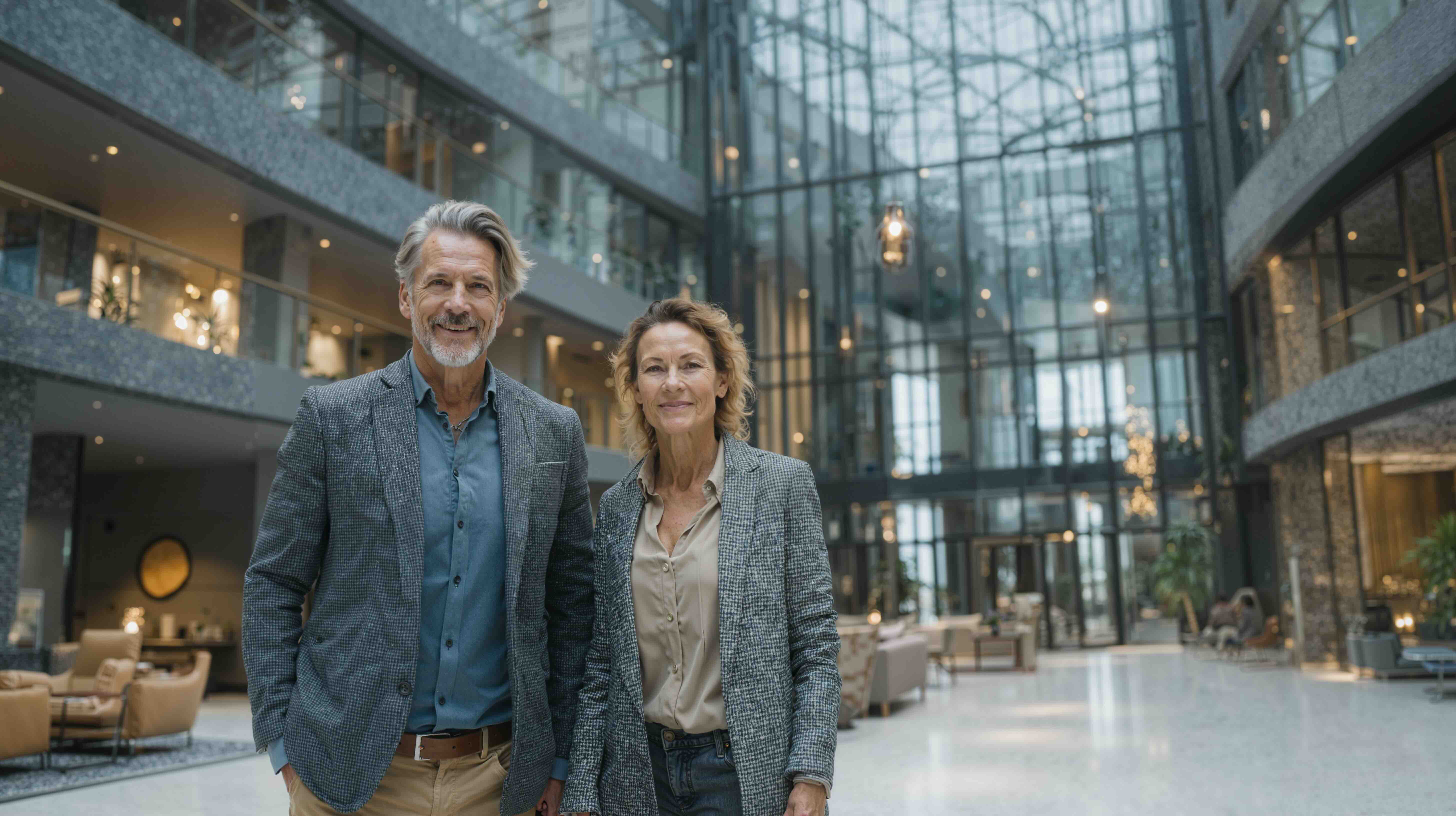 Pareja generada con IA mejorada con Enhancor para lograr piel realista, textura y detalles humanos